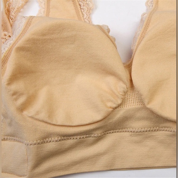 NEW 2pk Women Sports Bra Seamless Front Cross Side Attmnt Wireless Workout Yoga - Picture 9 of 12